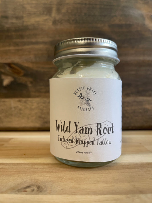 Wild Yam Root Whipped Tallow – Natural Moisturizer for Dry & Sensitive Skin