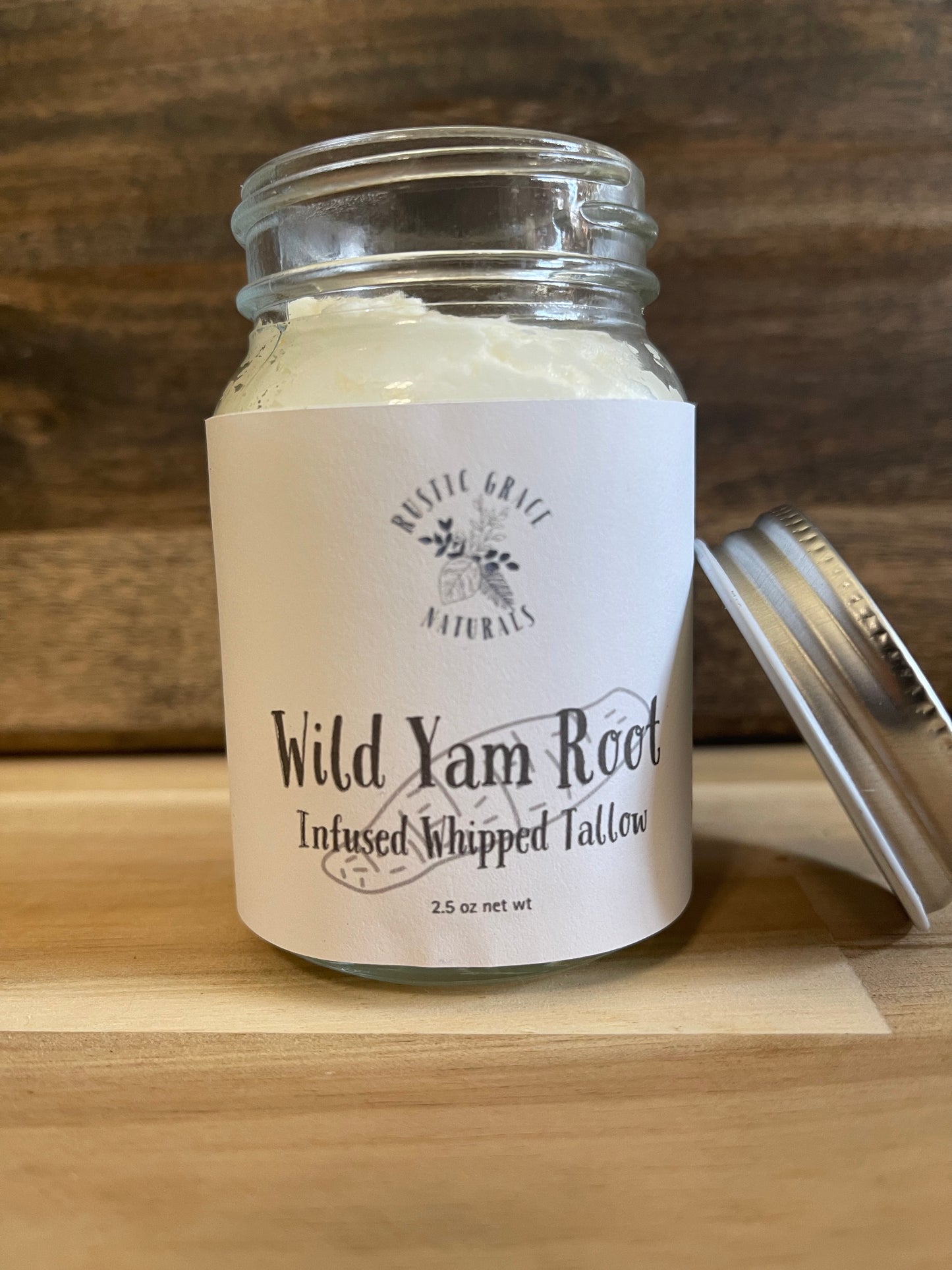 Wild Yam Root Whipped Tallow – Natural Moisturizer for Dry & Sensitive Skin